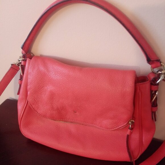 Kate Spade Red Leather Convertible Top Flap Crossbody Bag - Picture 1 of 14